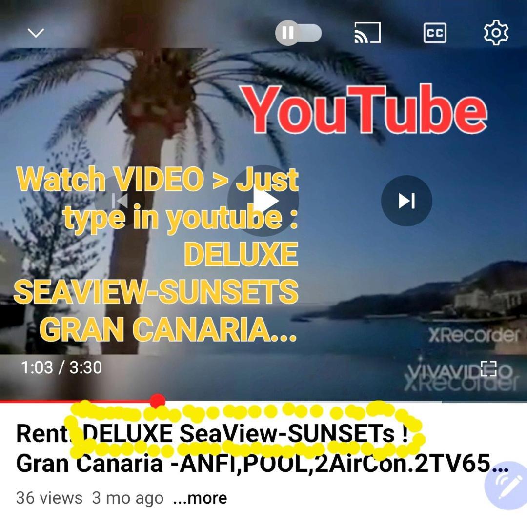 Ferienwohnung Deluxe Seaview-Sunsets !Transfe-R Inc! Pool,2Aircond,2Tv65",600Mb Dishwasher,,2 Beaches,Anfi-View Patalavaca Exterior foto