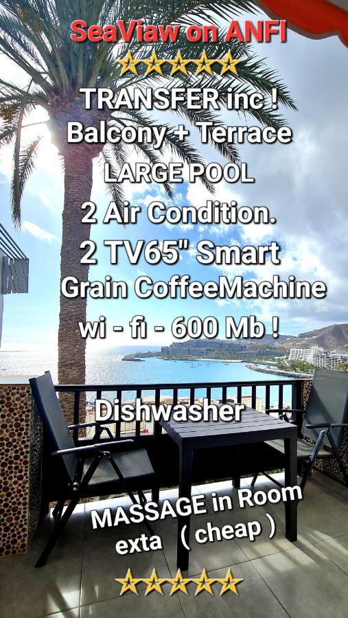 Ferienwohnung Deluxe Seaview-Sunsets !Transfe-R Inc! Pool,2Aircond,2Tv65",600Mb Dishwasher,,2 Beaches,Anfi-View Patalavaca Exterior foto